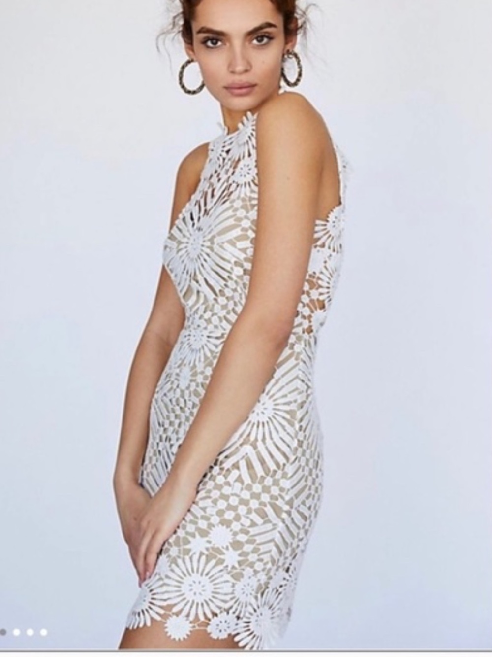 NWT Saylor x Free People Presley Mini Dress White Lace Medium